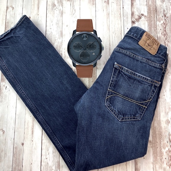Hollister Other - Hollister Y2K Slim Straight Epic Flex Men's Jeans Medium Blue Wash 29x30